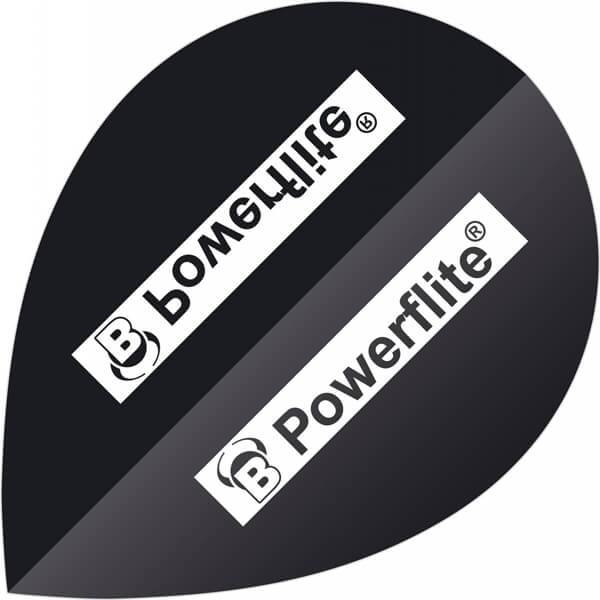 Se Powerflite Flights - Sort Pear - 6-pack hos Dartshop